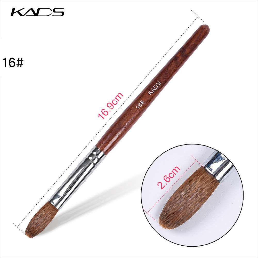 KADS 4PCS Kolinsky Sable akrylowa szczotka zdobienia paznokci długopis | Czerwone Drewno Narzędzie do Manicure