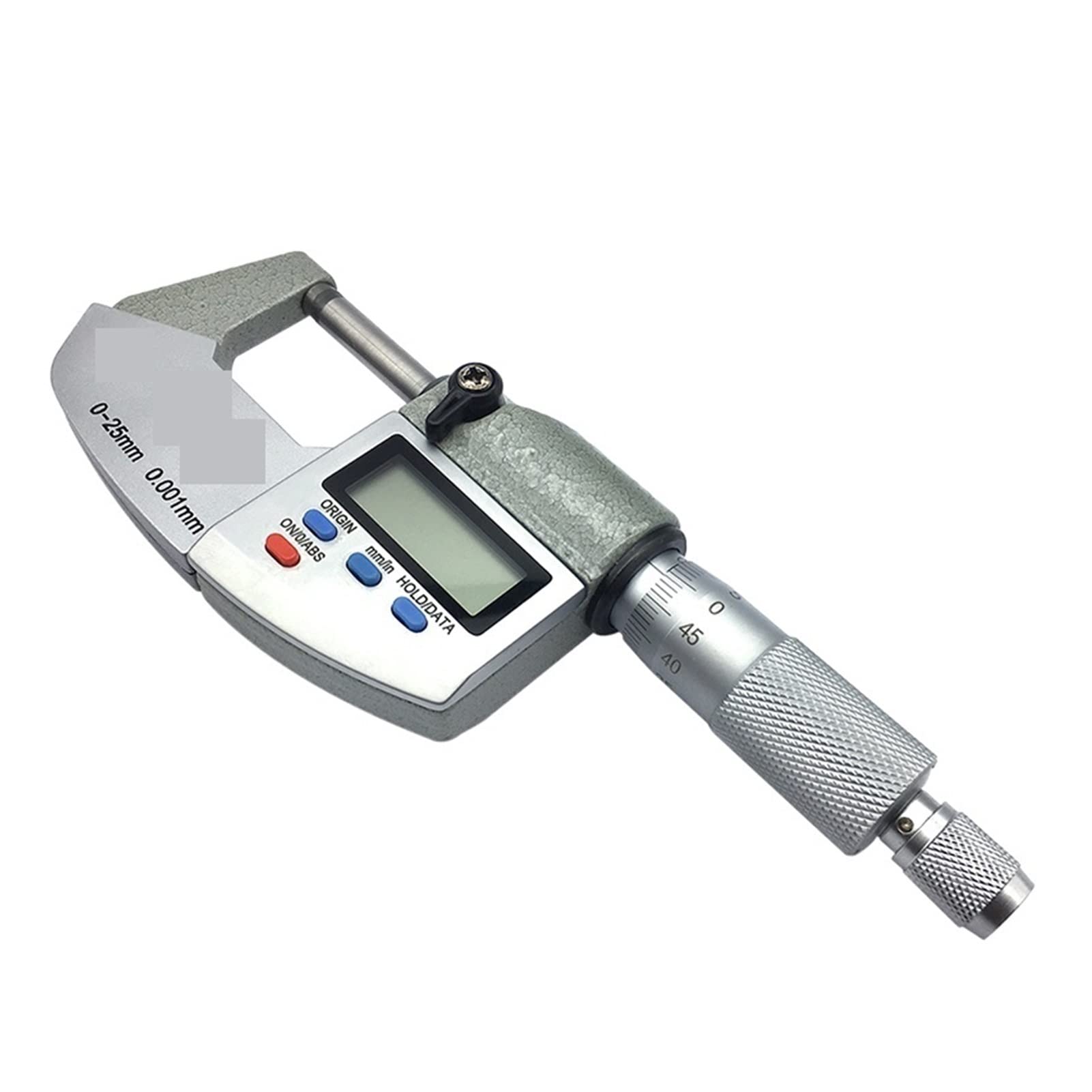 Micrometro, 0-25 mm electrónico micrómetros exteriores 0.001mm con extra grande LCD Micrómetro digital de pantalla Micrómetro Mida digital herramientas(Flat pointed)