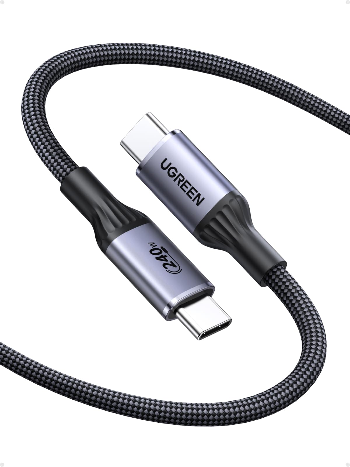 UGREEN Cavo USB C 240W, Certificato USB-IF Carica Rapida PD 3.1, Compatibile con Macbook Air, iPhone 17 Pro Max Air/16/15 Plus Pro Max, Galaxy S25 Ultra, Pixel 10/9/8, ecc. 1M