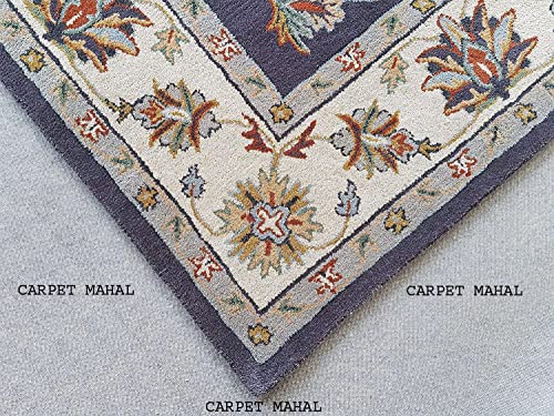 Image of Carpet Mahal Export Quality Tuffted Pure Woollen Carpet for Living Room Bedroom Size 4 x 6 feet (120X180 Cm) Color-Multi