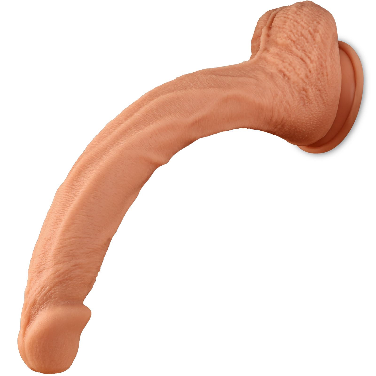 44,5cm Dildo Morbido Lungo Realistico Dildos in Silicone XXL pene | Mostruoso di Profondità Anale, con Vene Realistiche e Testicoli Paffuti, Grande Giocattolo Sessuale Enorme per Uomini Donn