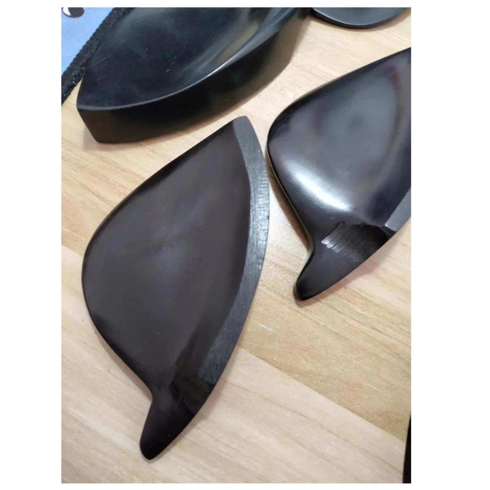 10 piezas barbada violín ébano negro 4/4 sin agujeros
