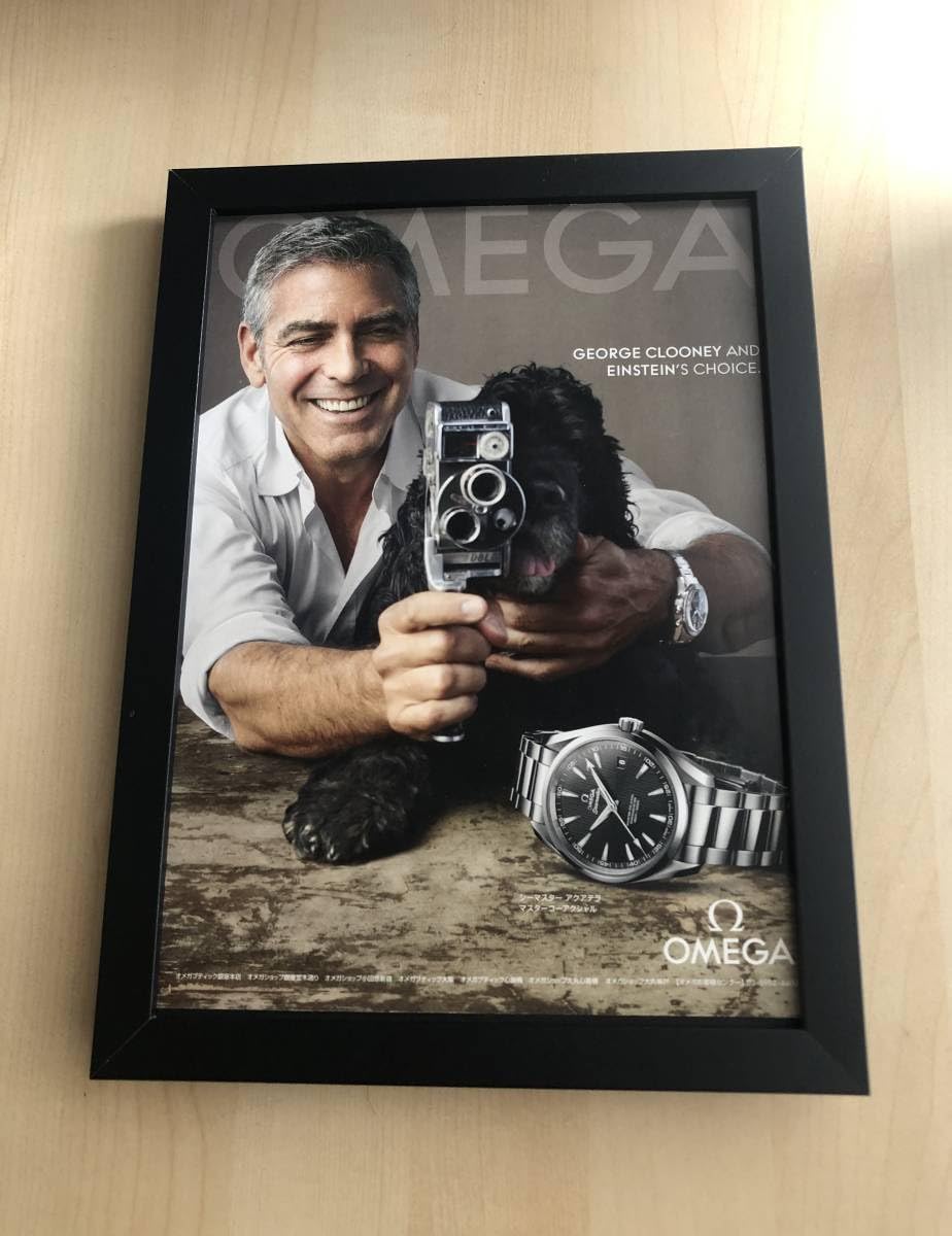 Amazon.co.jp: kj 額装品 オメガ 時計 ジョージクルーニー 広告 B5