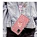 for Galaxy A02S Case (6.5-inch), for Samsung Galaxy A02S Phone Case Cute Girls Women Glitter Rhinestone Luxury Silicone Case with Ring Stand Strap Lanyard Shockproof Protection Cover - Rose Gold