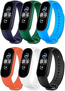 سوار معصم بديل من السيليكون متوافق مع ساعة ذكية شاومي مي باند 6/ 5 مارجون