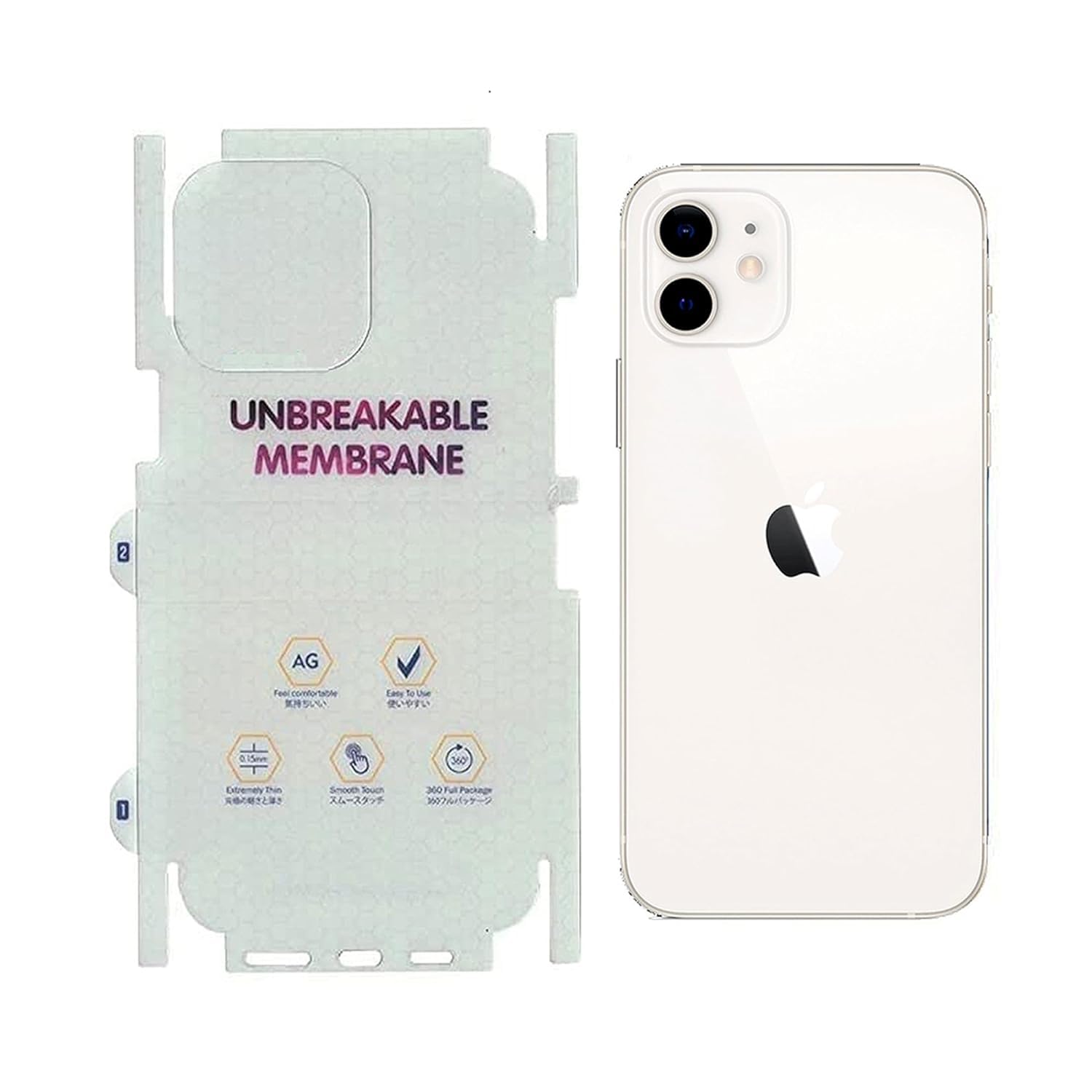 NISHTECH Matte Finish Full Body Cover Back Protector Compatible with iPhone 17 | Unbreakable Membrane Scratch Guard Full Fit Protective, Case Friendly, (Back & Side) (Pack of 1) — Amazon image 5