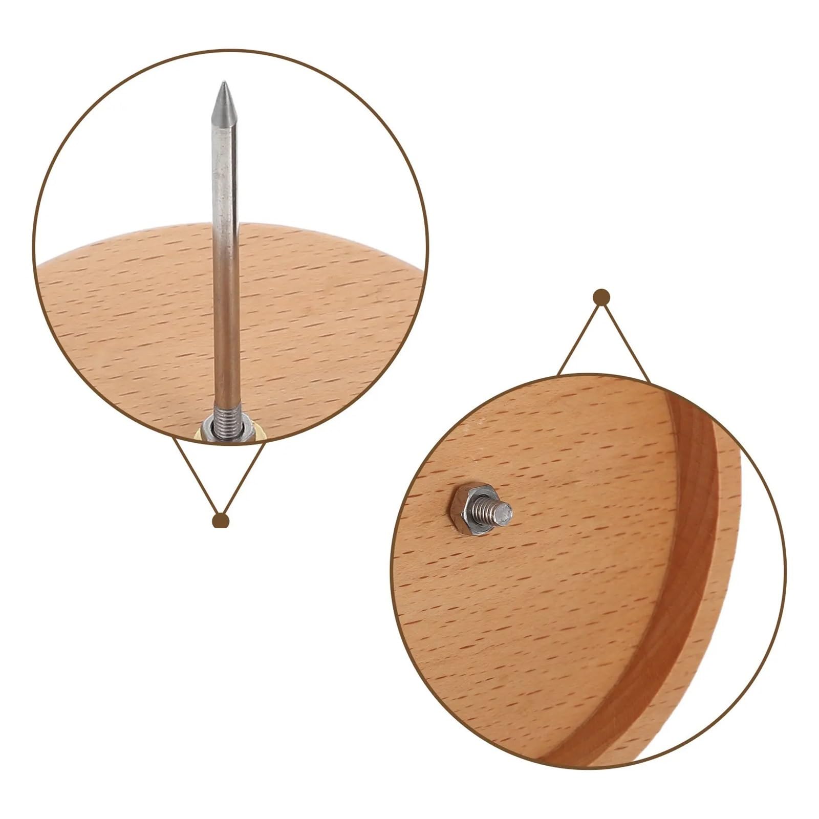 Soporte para recibos Porta billetes, tenedor de Metal con punta recibo Base madera, husillo control escritorio, notas, Stabber for restaurante y cocina, 2 uds de restaurante