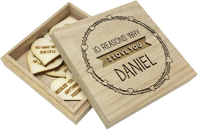 10 Reasons Why I Love You Personalised Box, Anniversary or Valentine's Day Gift Idea