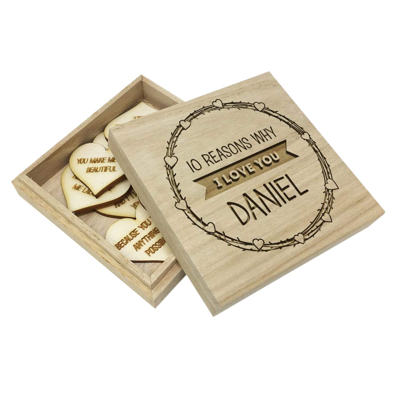 10 Reasons Why I Love You Personalised Box, Anniversary or Valentine's Day Gift Idea