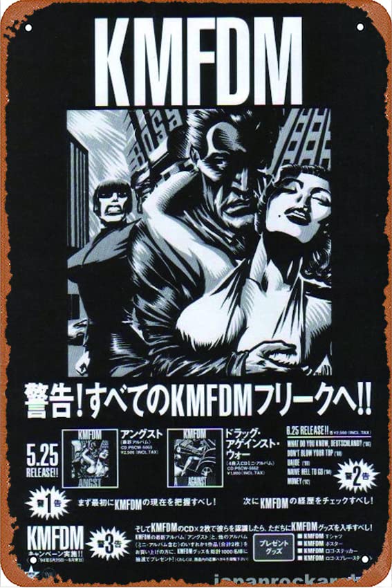 KMFDM 1994/06 Angst pop/rock Poster Metal Sign Tin Metal