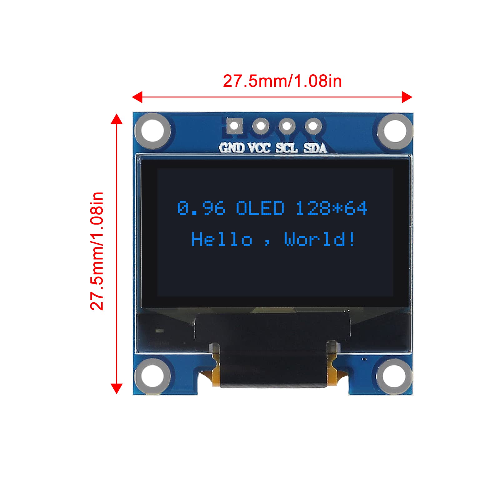 Snapklik.com : AITRIP 0.96 Inch OLED I2C IIC Display Module 12864 ...