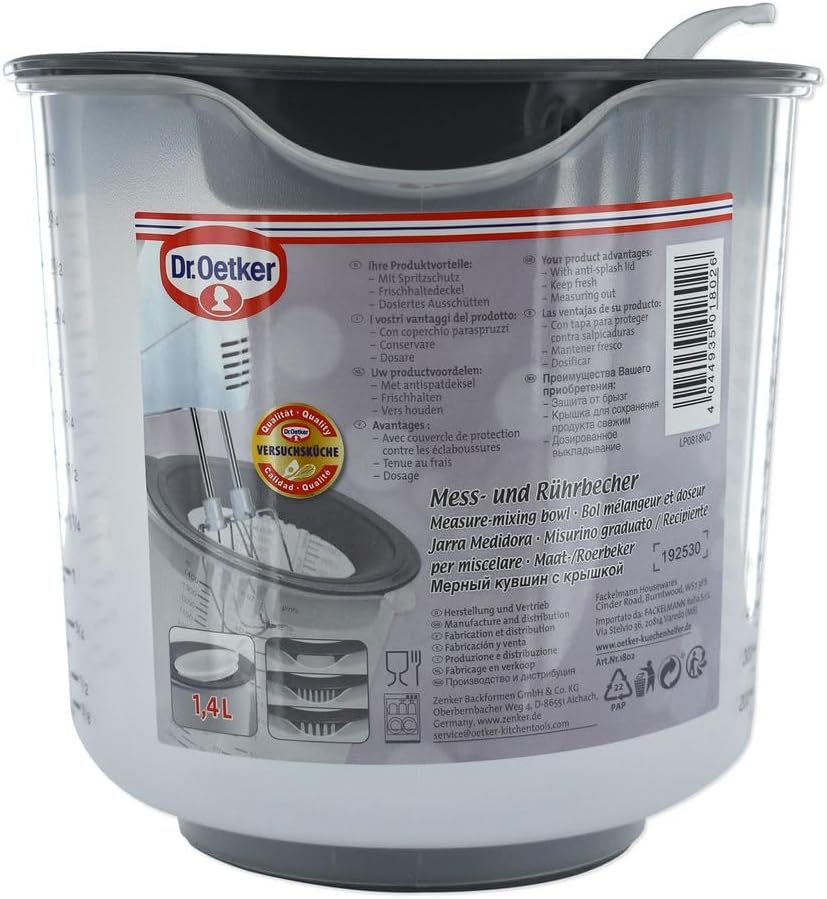 Dr. Oetker Creative Measure Mixing Bowl, 1-1/2-Quart