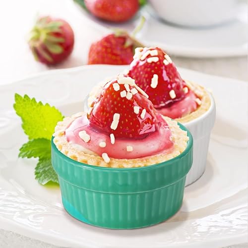 Miniatura 6 de Mini Ramekins - Juego de 6 recipientes de cerámica para salsa de 1.5 onzas, platos pequeños de porcelana para condimentos, cuencos pequeños para