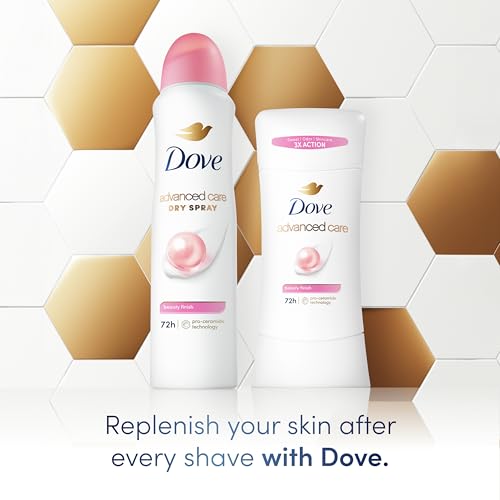 Image of Dove Advanced Care Antiperspirant Deodorant Stick Beauty Finish for Helping Repair Skin Barrier After Shaving, with 72-Hour Sweat & Odor Protection, 2.6 oz (Pack of 2)