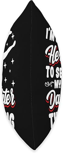 Miniatura 2 de Baton Twirler Majorettes Baton Twirling Girl Gifts Twirler Majorettes I'm Just Here to See Baton - Almohada giratoria, 16 x 16 pulgadas, multicolor