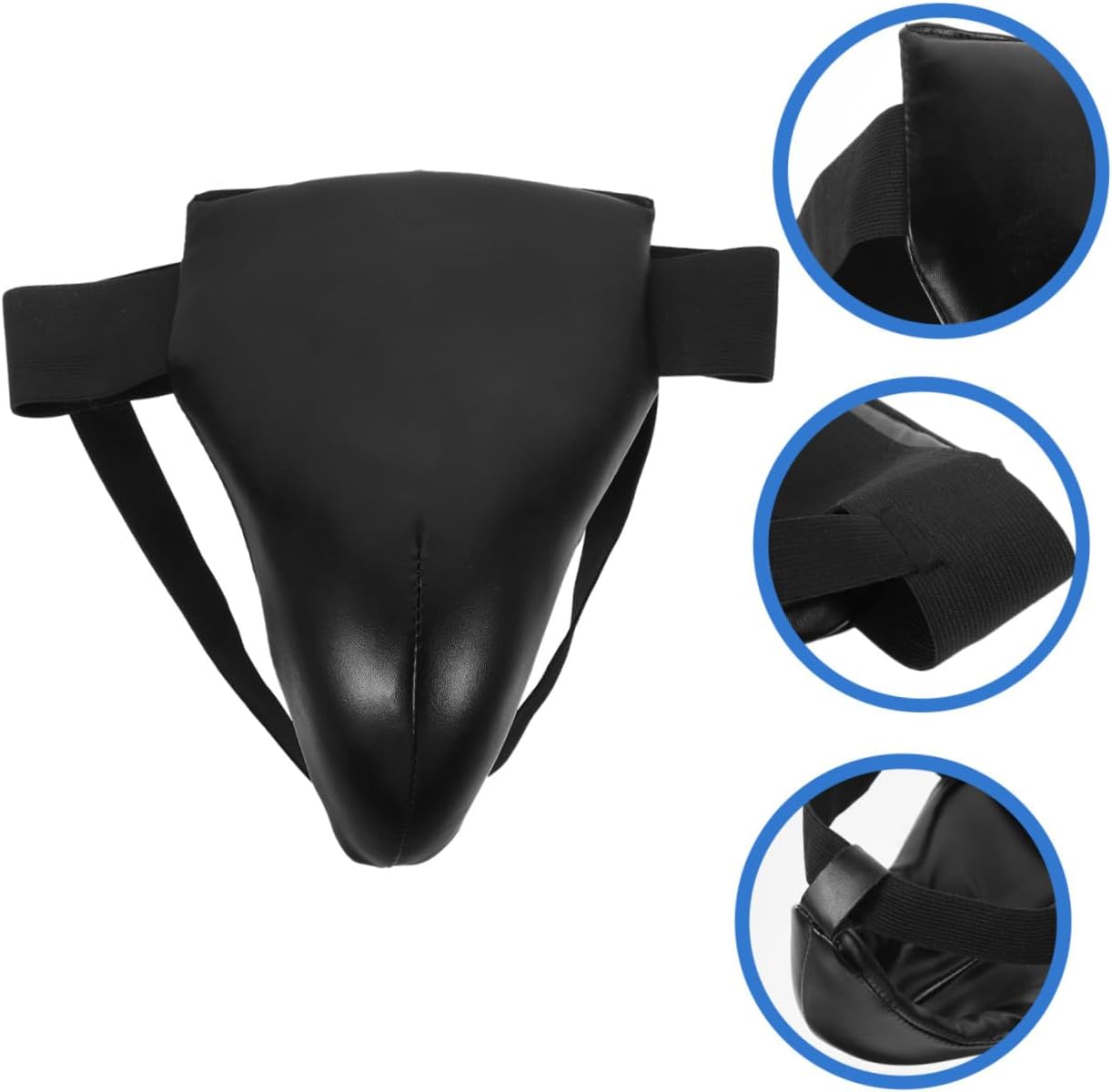 Breathable Groin Guard and Wear-Resistant Crotch Protector for Martial Arts Training, Portable Comfortable Groin Protector Cup for Men, Black L Size for Kickboxing