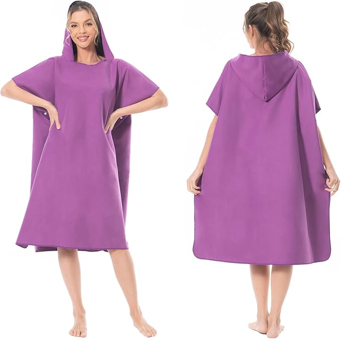 Surf Poncho Handtuch Mit Kapuze - Mikrofaser Strandtuch Für Erwachsene