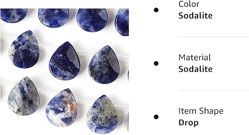 Miniatura 5 de Cherry Blossom Beads Cuentas de lágrima de piedras preciosas facetadas de 0.472 x 0.591 in de amatista - 12 piezashebra de 8 pulgadas