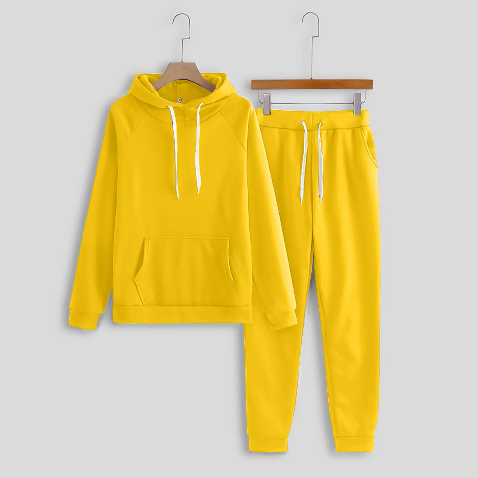 Sweat à capuche épais pour femme, surdimensionné, Y2K, S-2XL, vêtement de | Survêtement 2 pièces pour femme - Élégant - Coupe ample - Sweat à capuche en polaire - Couleur unie - Tenue de détente