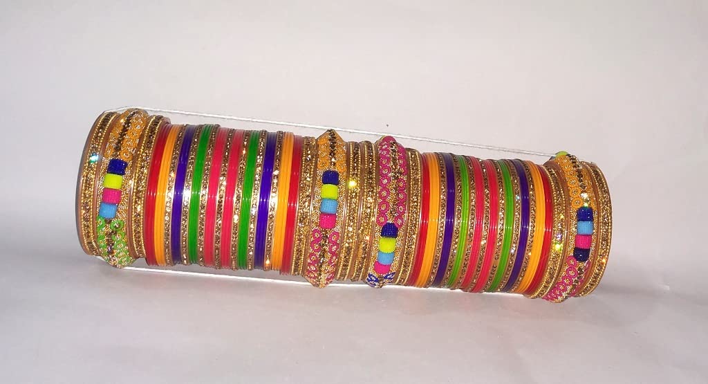 PDY FASHION Multicolored chuda/ bangle set for women and girls wedding party wear all purpous Punjabi look