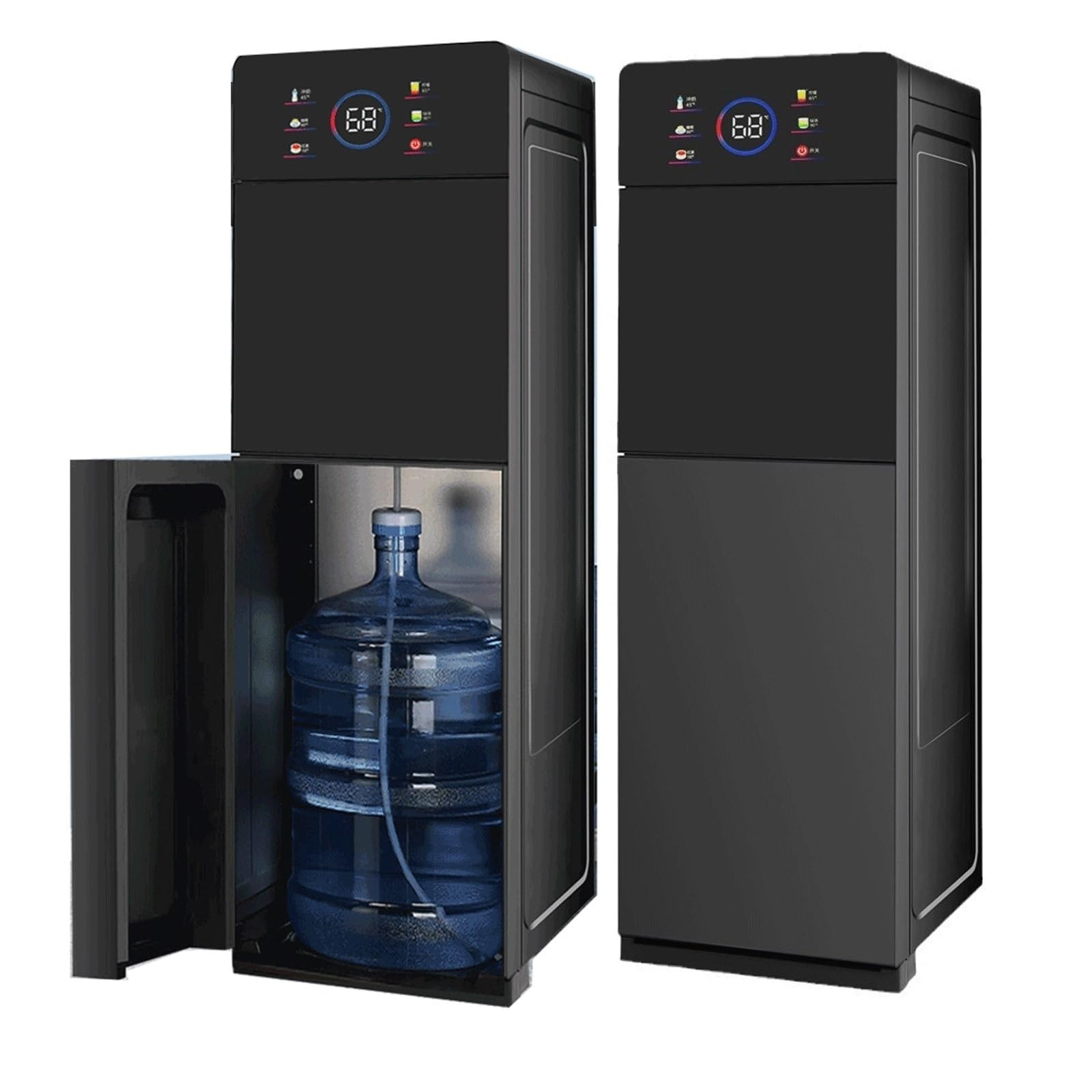 Distributore D'acqua Con Caricamento Inferiore E 5 Impostazioni Di Temperatura,Display LED Digitale,Refrigeratore 3 In 1 Per Acqua Calda E Fredda,Per Casa,Cucina,Ufficio E Sala Pausa