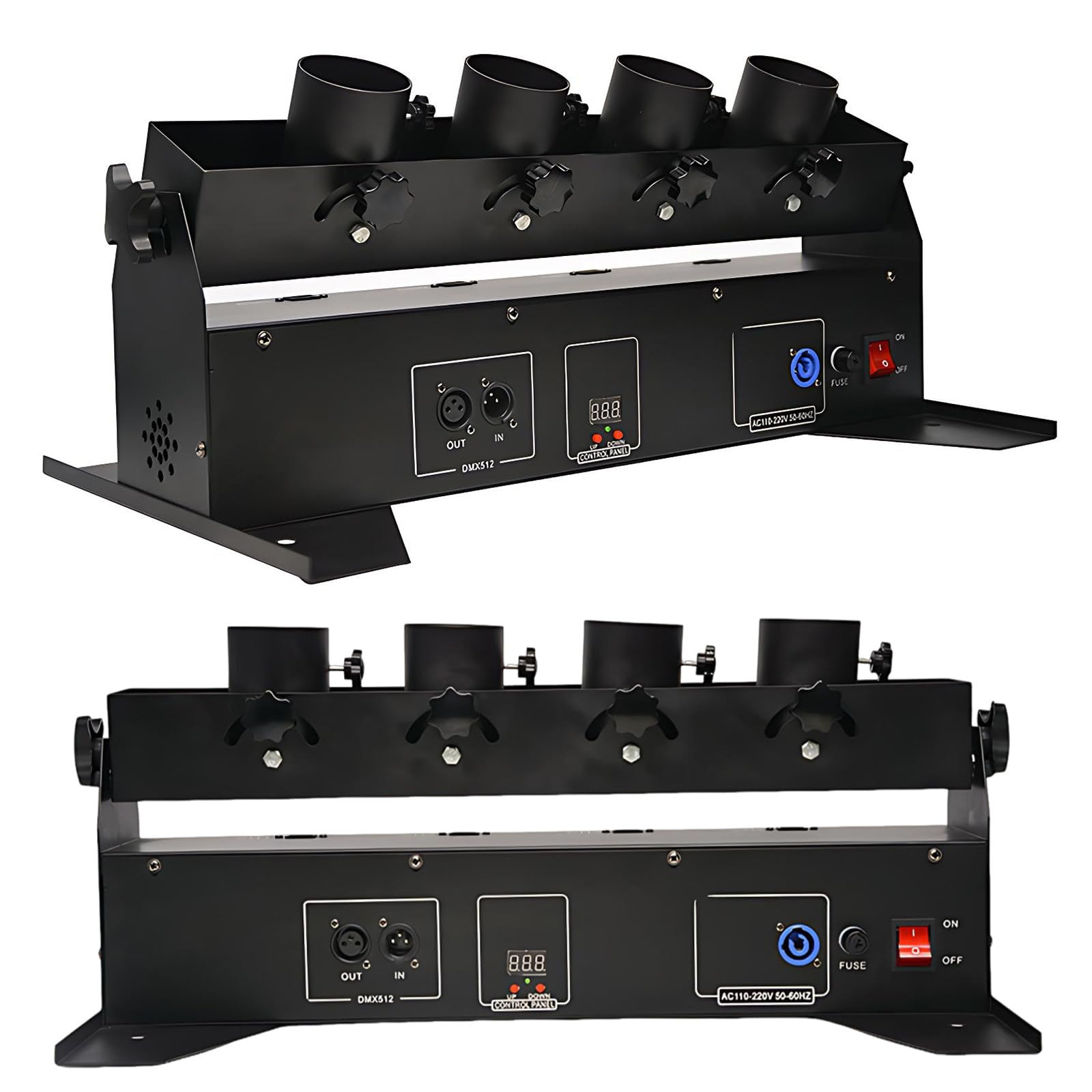 Macchina Lancia-coriandoli elettrica, Lancia-coriandoli a 4 Teste con Telecomando e DMX, Potente spara-coriandoli da 150 W, Perfetta per Discoteche, Matrimoni, palchi, concerti