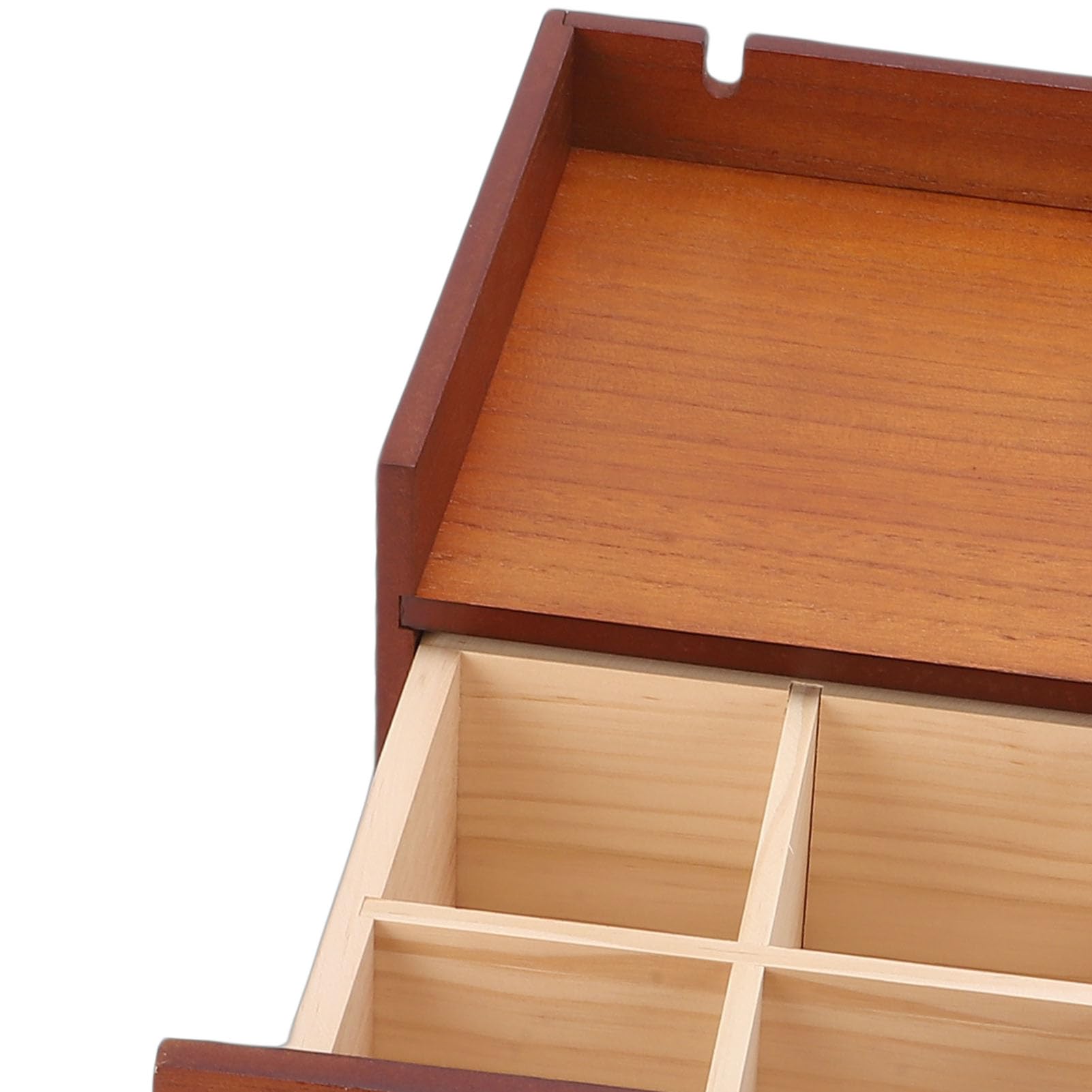 Teebeutel-Organizer aus Holz mit 8 Fächern, Teebeutelhalter, Aufbewahrungsschublade für Kaffee, Zucker, Arbeitsplatte