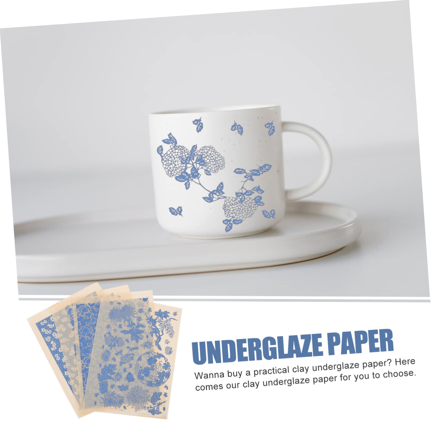 EXCEART 12hojas Papel De Transferencia Cerámico De Estilo Chino para Decoración Artesanal De Calcomanías De Arcilla para Manualidades De Cerámica y Proyectos De DIY