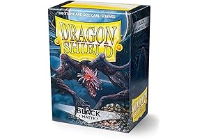 2-Pack Bundle of Dragon Shield Matte Black 100-Count Standard-Size Card Sleeves