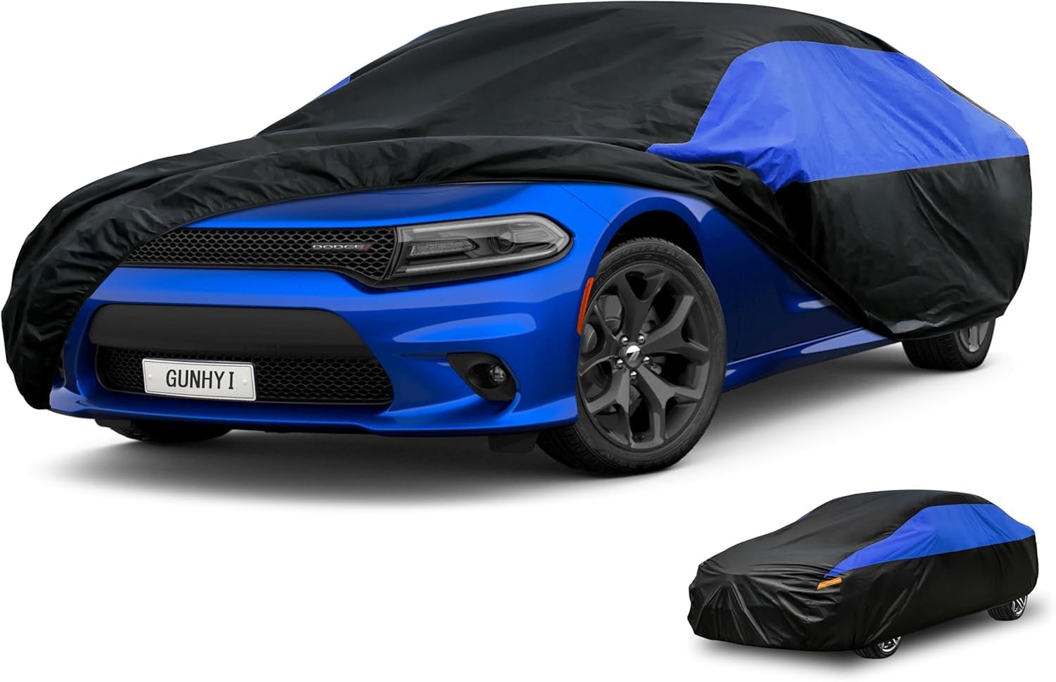 Car Cover Custom Fit Liberty Waterproof All Weather for Automobiles, Lightweight Full Exterior Cover Outdoor Sun UV Rain Dust Snow Wind Protection. Blue