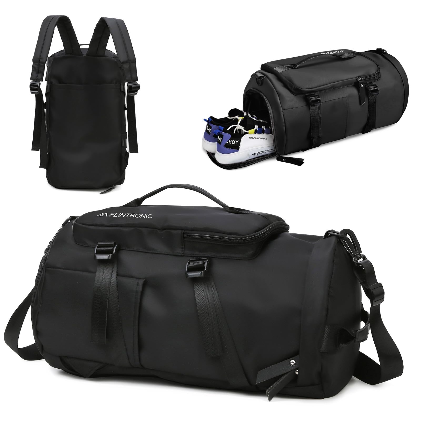 Sac Voyage Pliable 42x34x14 Cm – Léger, Imperméable Et Lavable, En Oxford Résistant, Parfait Pour Le Sport, Le Weekend Ou Les Vacances (noir)