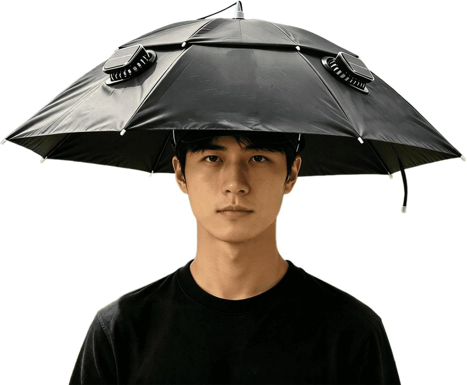 Solar Powered Fan Hat | Waterproof Windproof Wide Brim Cooling - Hat with Fans Solar Power - for Men Women Summer Travel