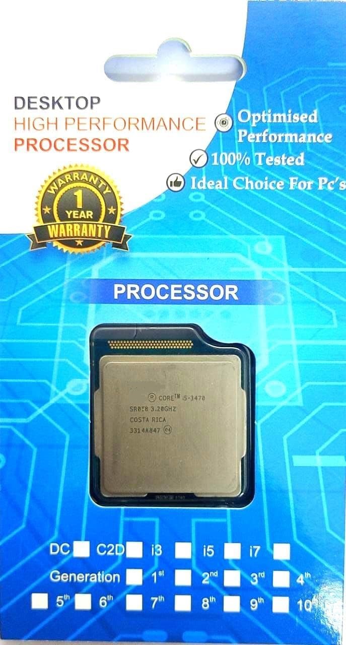 Core i5 3470 Processor (3rd Generation) 3.20 Ghz Core 4 Thread 4 for LGA 1155 Socket Desktop Processor (Silver)