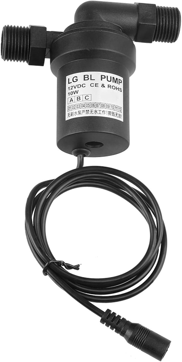 Pompa ad Acqua Solare, DC 12V 10W Brushless Solare ad Alta Temperatura Pompa Acqua per Circolazione Pompaggio