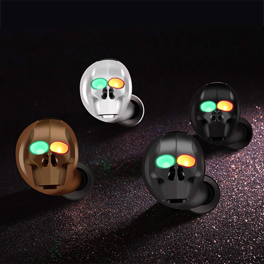 Bezprzewodowa słuchawka Bluetooth z kością czaszki z mikrofonem z redukcją szumów Hi-Fi zestaw głośnomówiący Bass Stereo Mini mikro słuchawka douszna Double the comfort