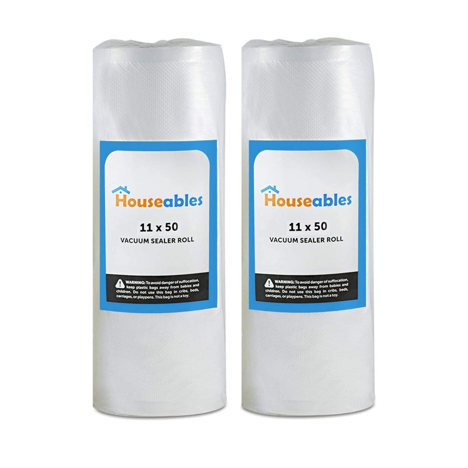 Houseables Vacuum Sealer Bags, Sous Vide Rolls, Two (2), Large 11 Inch