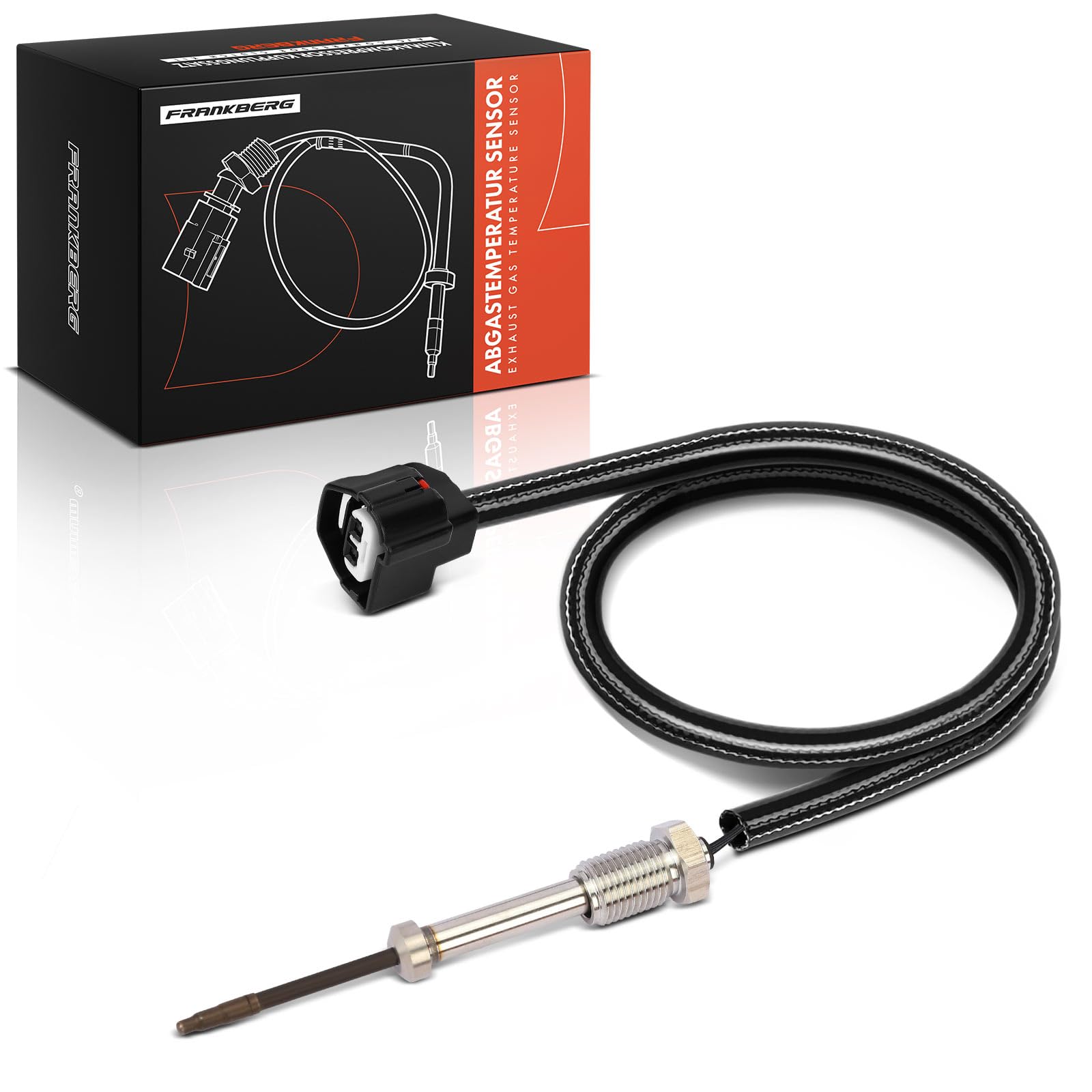 Frankberg Sensor de temperatura de gases de escape 2 Polos Compatible con Cube Z12 1.5L 2009-2014 Juke F15 1.5L 2010-2019 Replace# 226301FE0B