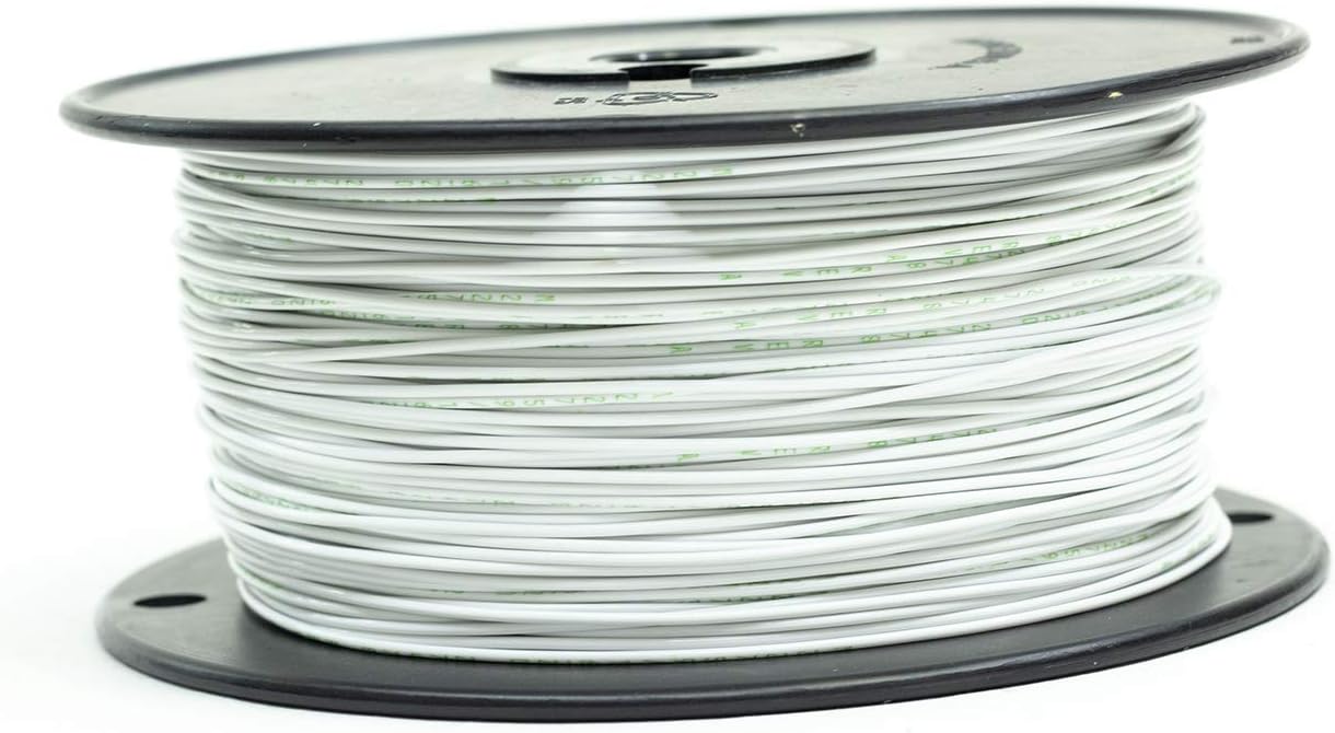 M22759/16-20 Mil-Spec Tefzel Hi-Temp Stranded Wire 20AWG Gauge … (100FT, White)