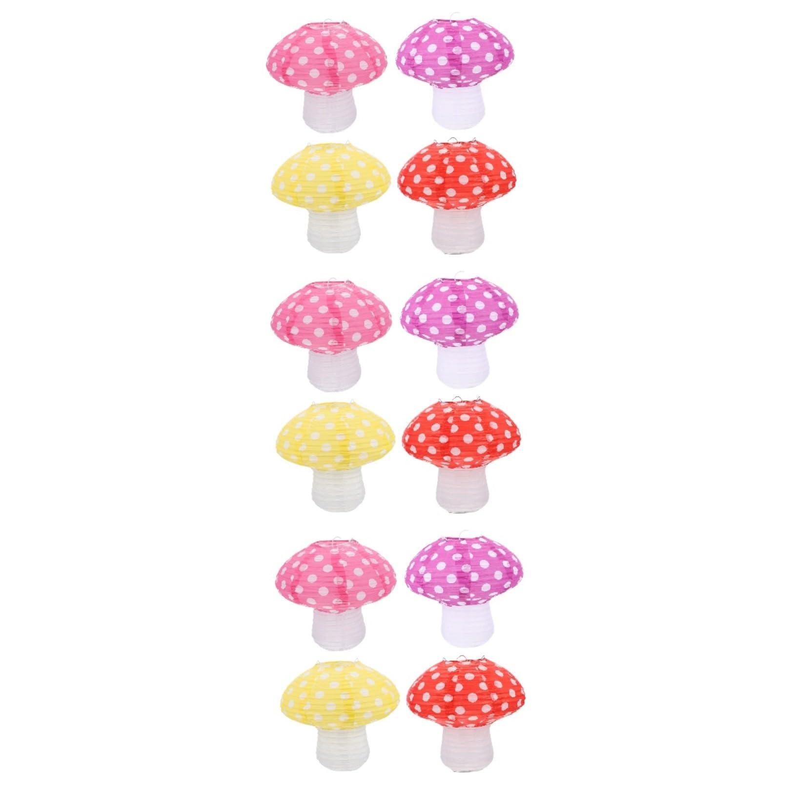Mikikit 3 Set Di Lanterne A Forma Di Fungo Lanterne Di Carta Dal Design Semplice Per Appendere Oggetti Di Scena Per Tema 4 Pezzi * 3