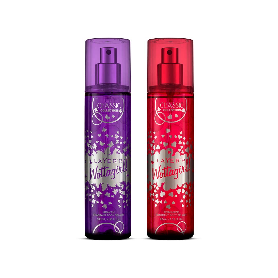 Layer'r Wottagirl Romance Fragrant Body Splash + Wottagirl Heaven Fragrant Body Splash