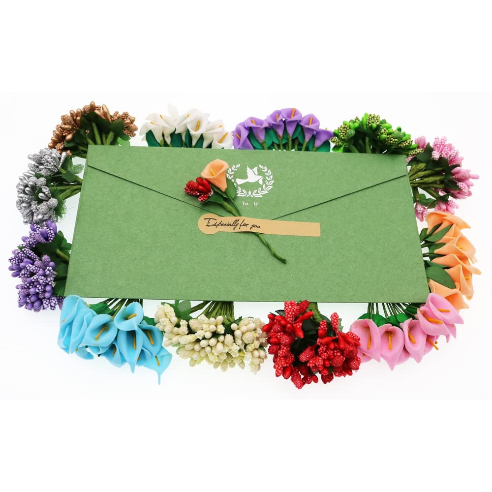 9 Pezzi Biglietto Di Auguri Cartolina Buste, Retrò Busta Carta