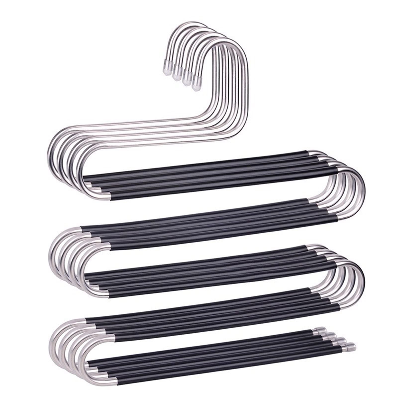 NGDFGR 5 Tier Adjustable Trouser Pants Tie Shawl Rack Belt Scarf Neckties Hanger Holder Multifunctional Closet Organizer Skirt Hangers (5 Floor 4Pcs),5 Floor-4PCS