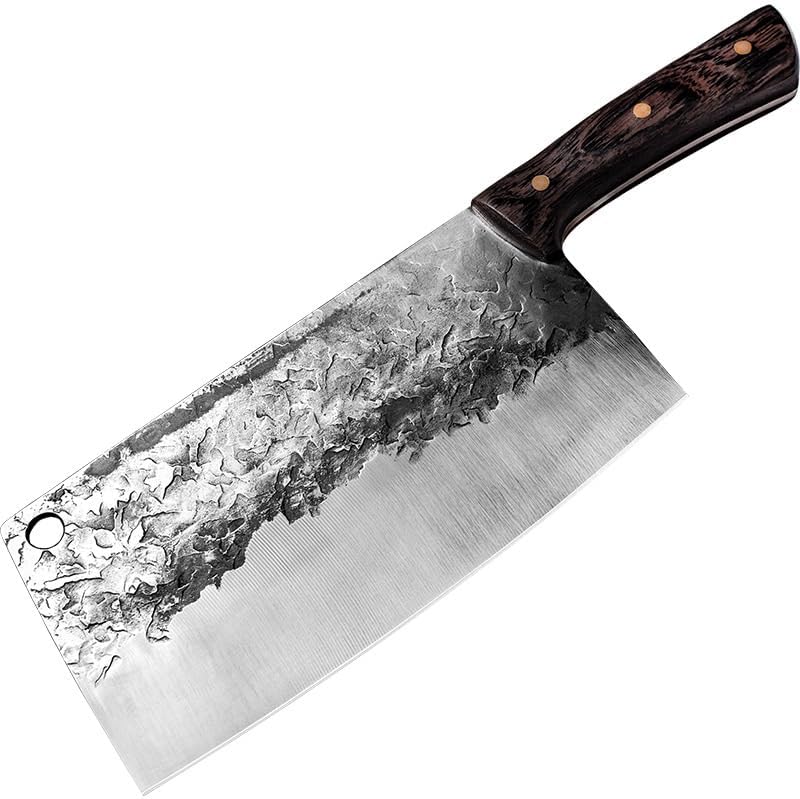 Meat Cleaver,Cleaver Knife 7.7inch 5Cr15 High Carbon Steel Kitchen Knife Chef's Meat Bone Cleaver Chopping Slicing Knife Sharp Blade High Hardness Cooking Tools