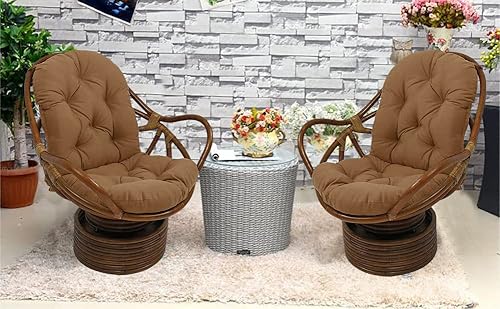 Miniatura 6 de Cojín mecedor de ratán, 47 x 23 pulgadas, cojín para silla mecedora para exteriores, respaldo alto, para silla reclinable, mecedora, silla plegable