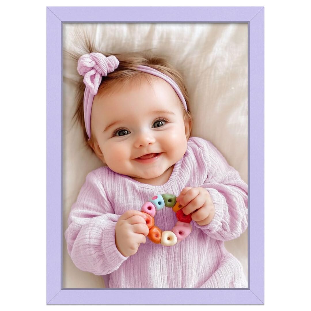 Alison Kingsgate Modern A1 Purple Picture Frames- Engineered Wood Photo Frame with Shatterproof Perspex Front- Ideal for Posters, Certificates & Artwork- Wall Mount or Tabletop Display — image 1