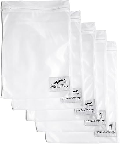 Miniatura 10 de Fishers Finery Paquete múltiple de bolsa de malla con cierre de cremallera duradera paquete de 10