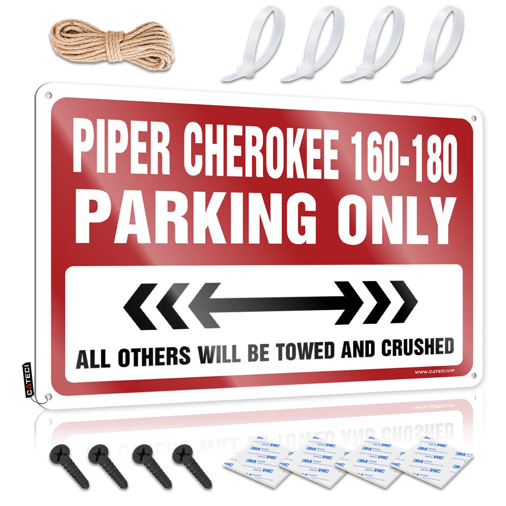 Bar Stuff Soft Area Funny Wall Art | Piper Cherokee 160-180 Parking Only Rustic Decorative Wall Art Ready To Hang For Garage Bar(30X40CM)