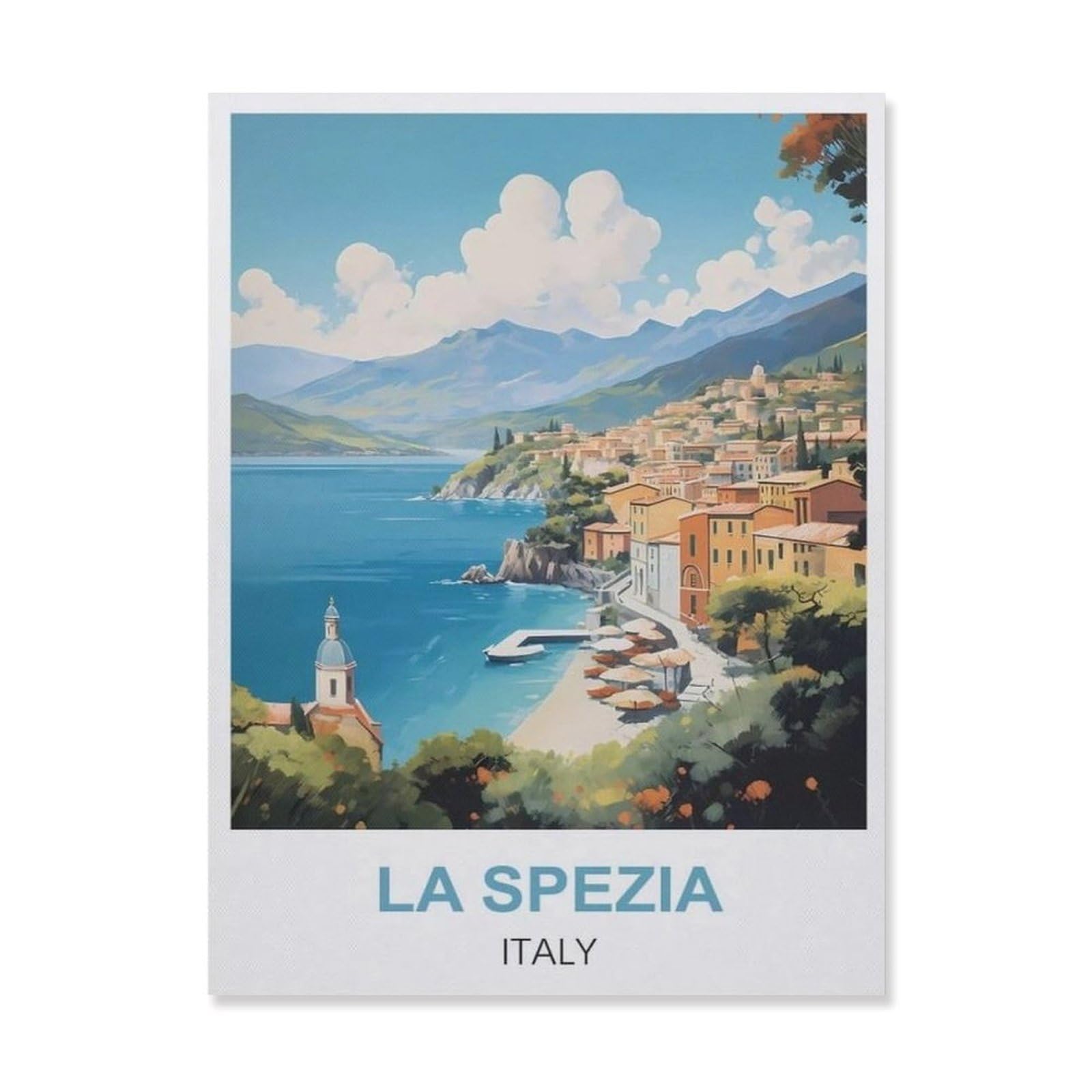 Funny Metal Tin Signs，La Spezia Italy(30x40cm）