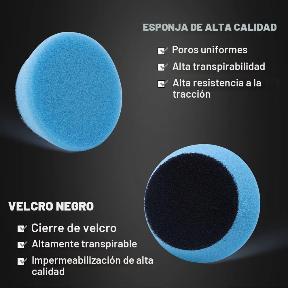 SPTA esponja de cera para pulir el coche, almohadillas de pulido planas de 6 pulgadas (150 mm)