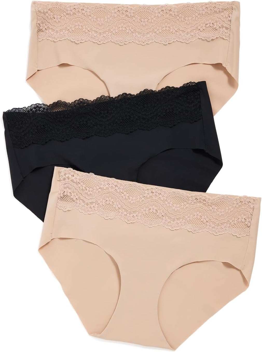 b.tempt'd womens B Bare Hipster Panty 3 Pack
